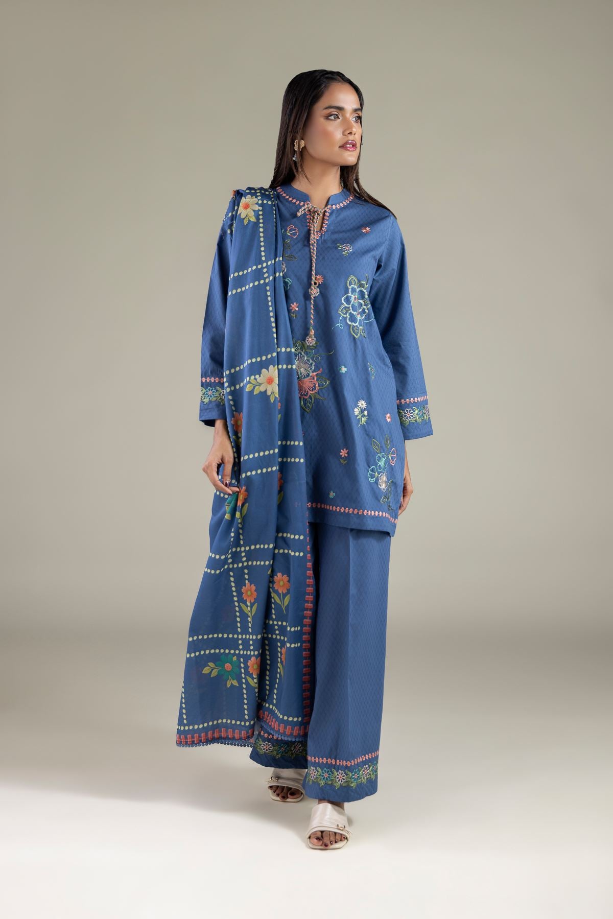 Floral Geometric Dupatta
