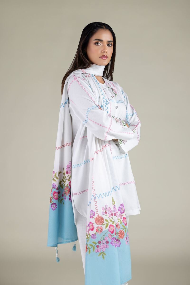 Floral Tassel Dupatta
