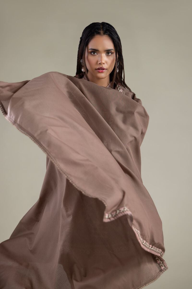 Solid Threadwork Dupatta