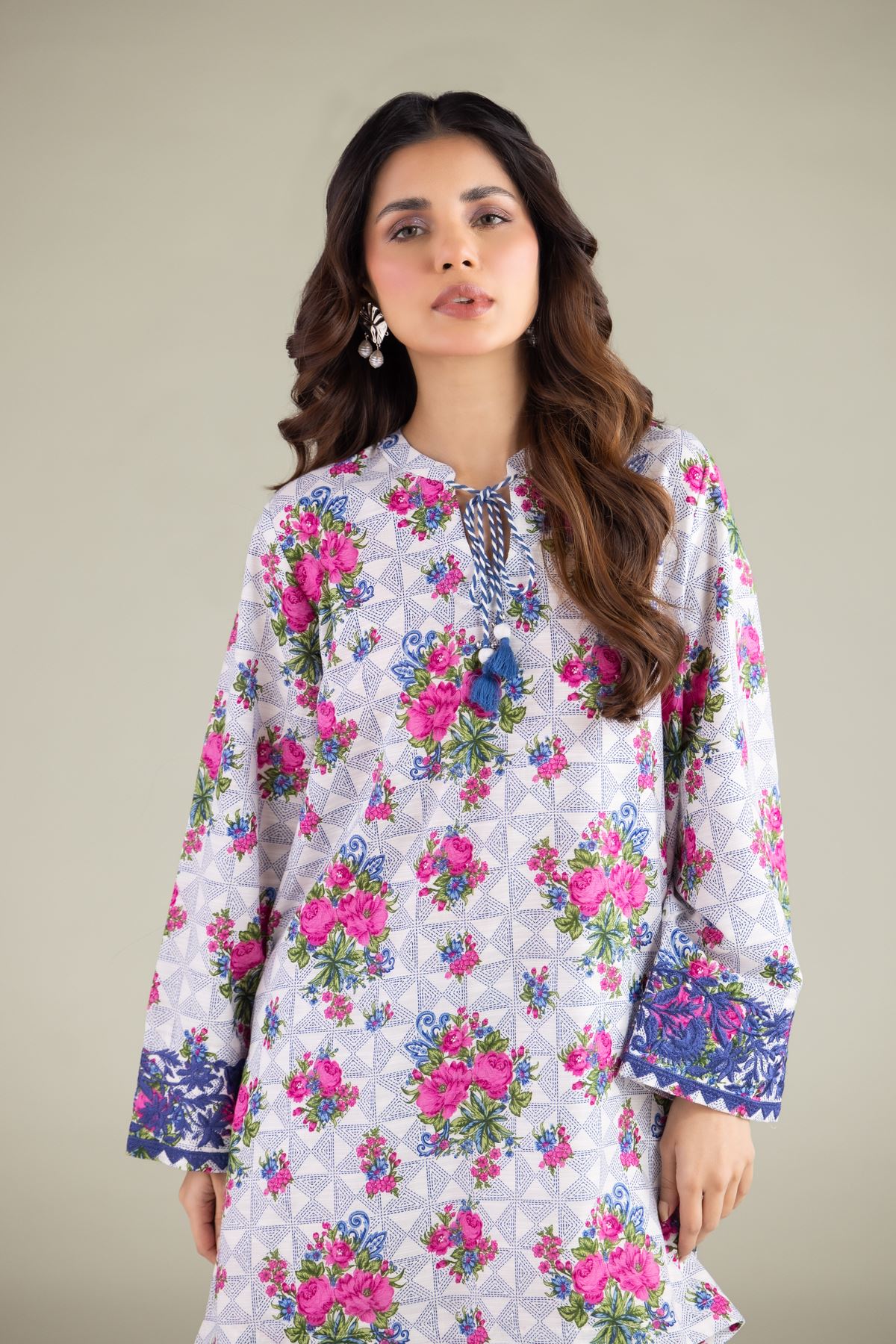Geometric Tassel Kurta