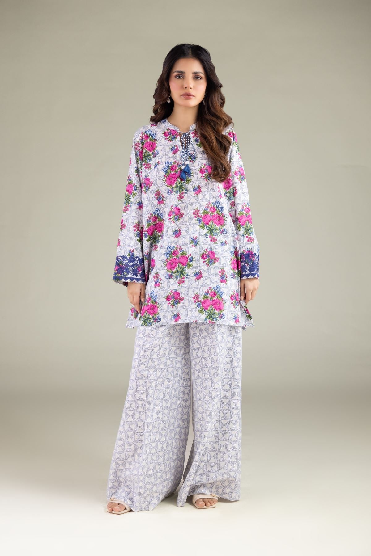 Geometric Tassel Kurta