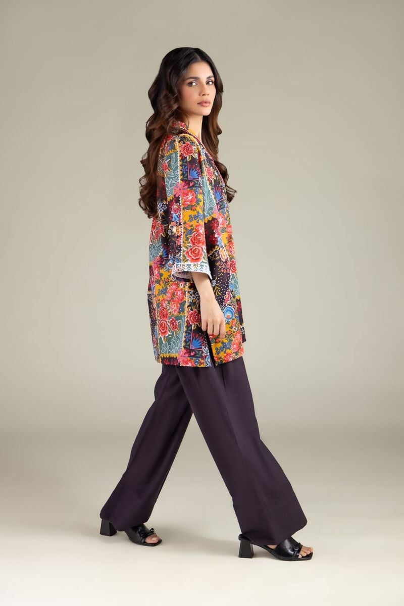 Floral V-Neck Kurta