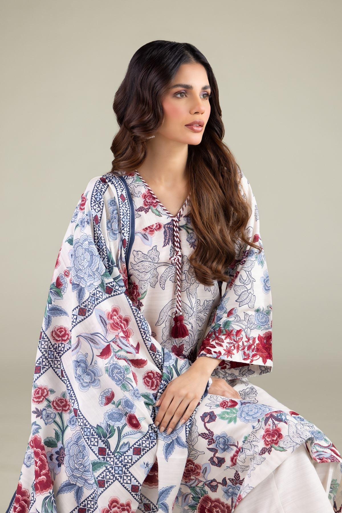 Floral Geometric Dupatta