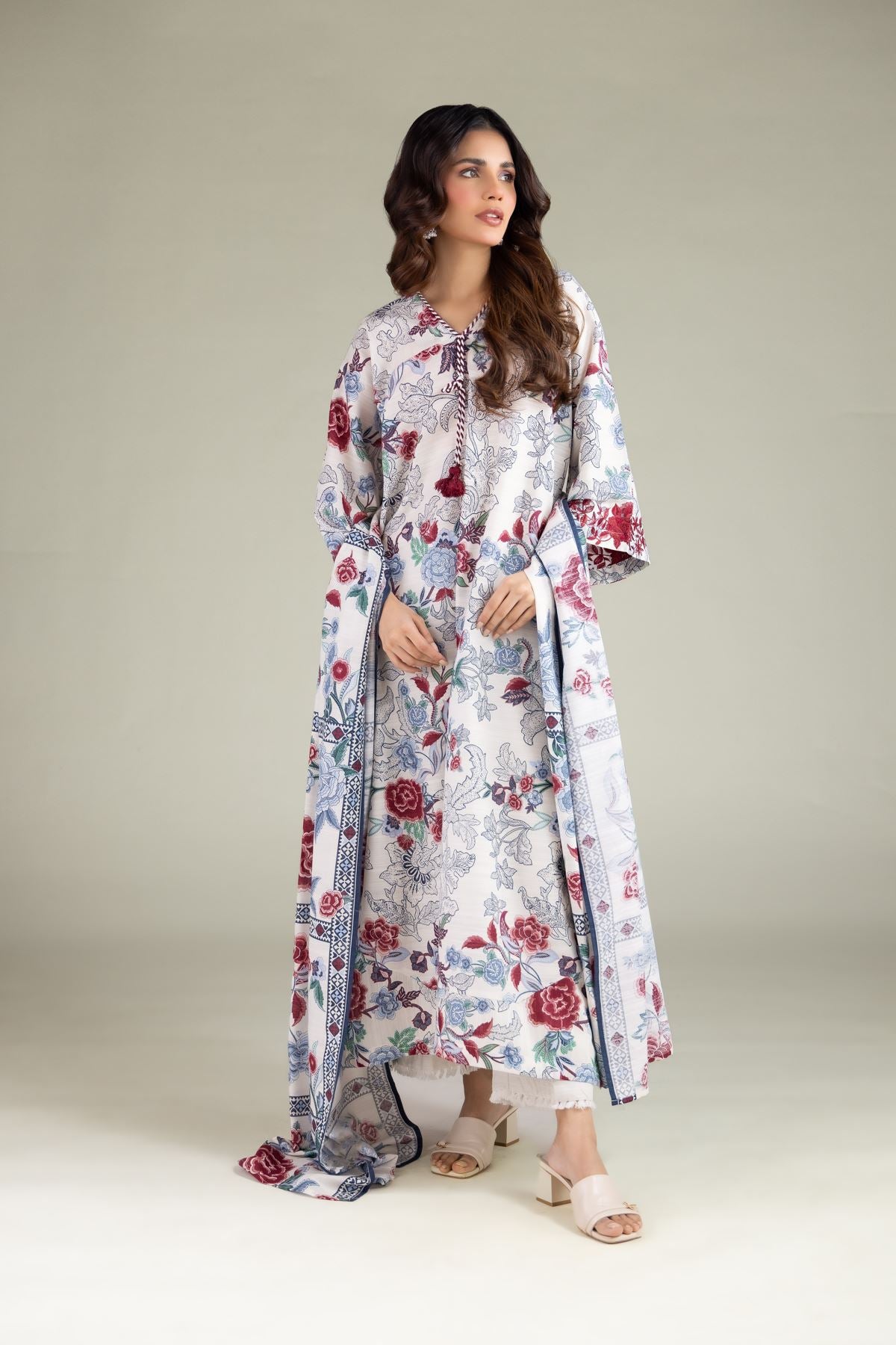 Floral Geometric Dupatta