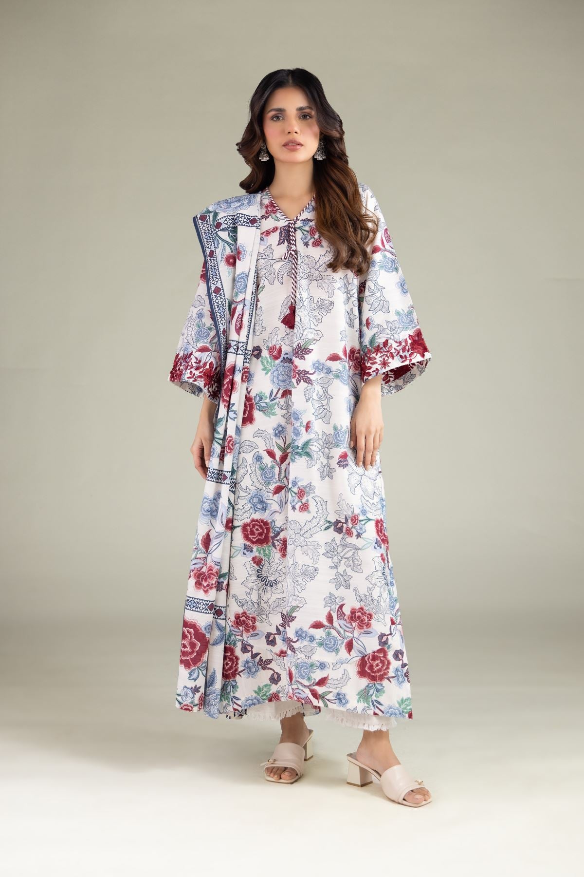 Floral Geometric Dupatta