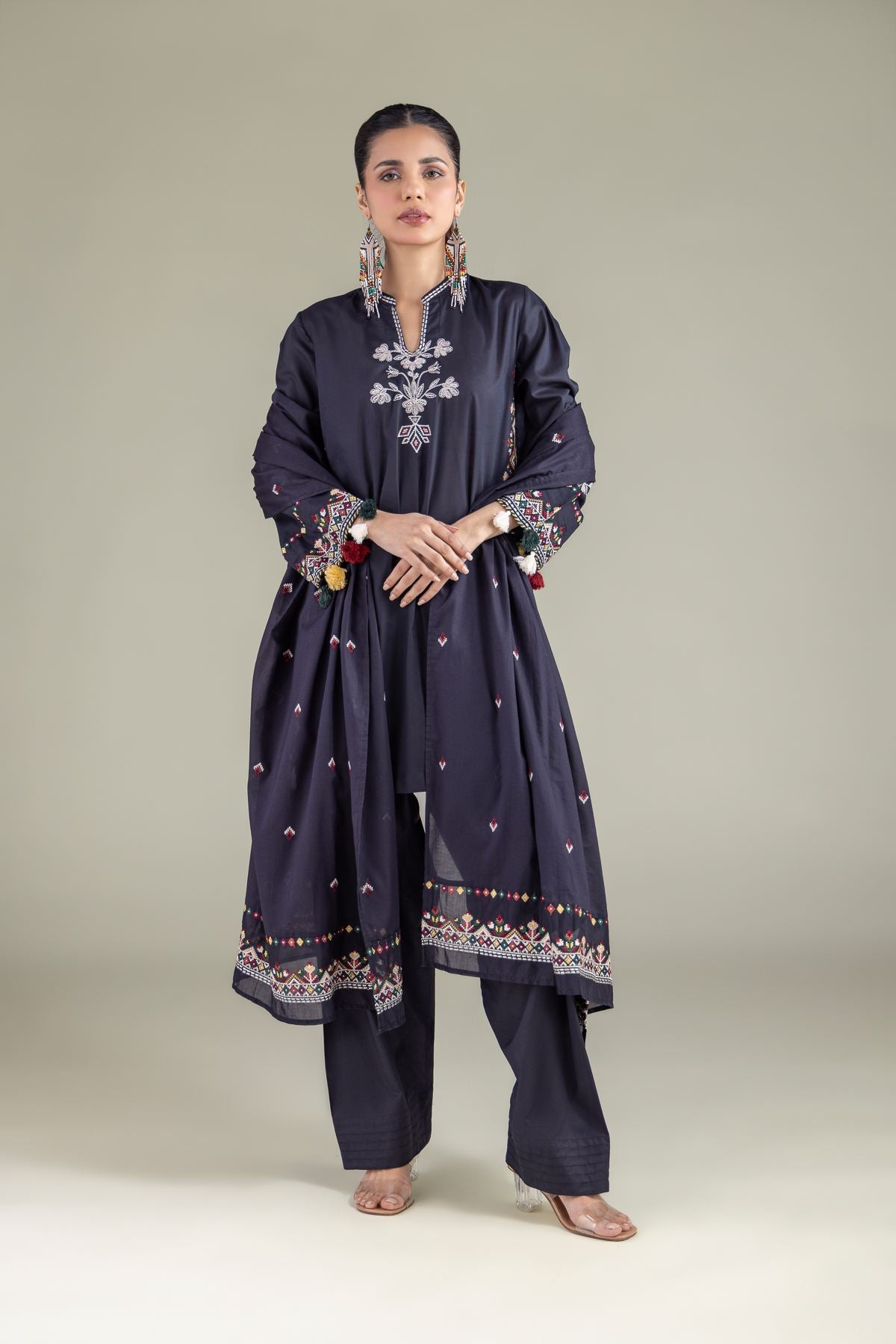 Draped Geometric Dupatta