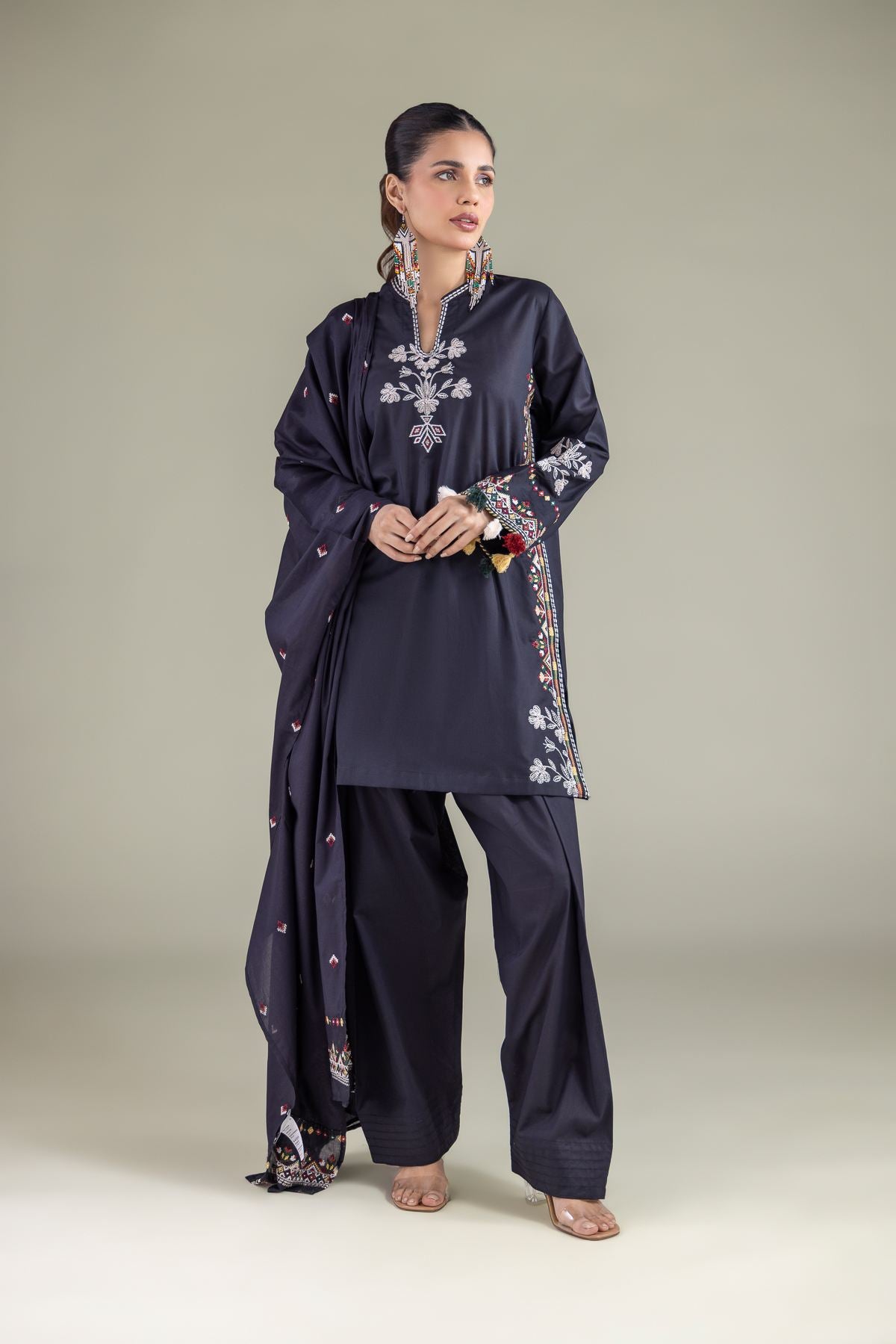 Draped Geometric Dupatta