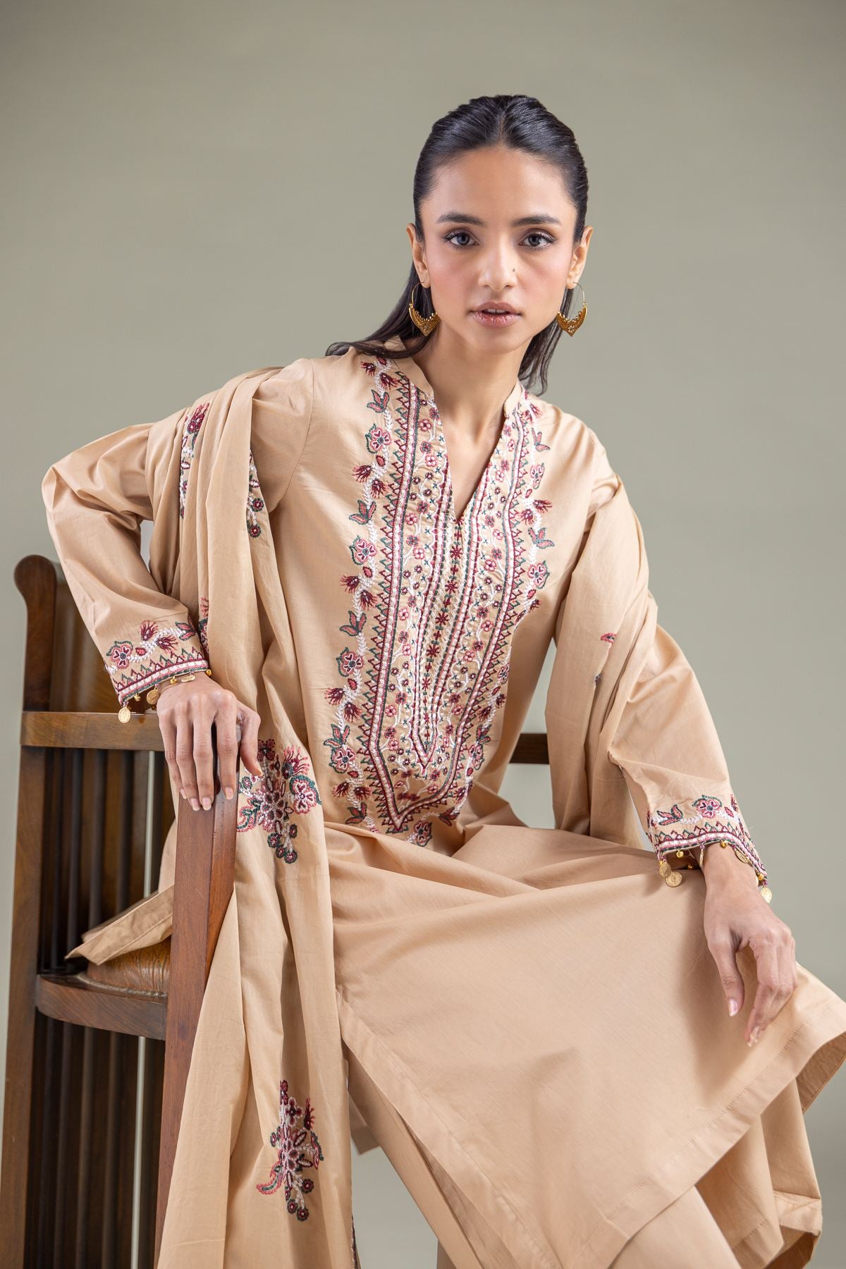 Floral Draped Dupatta