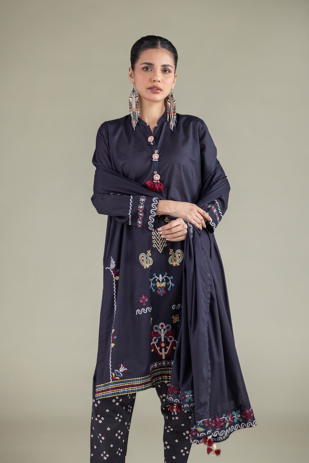 Geometric Draped Dupatta