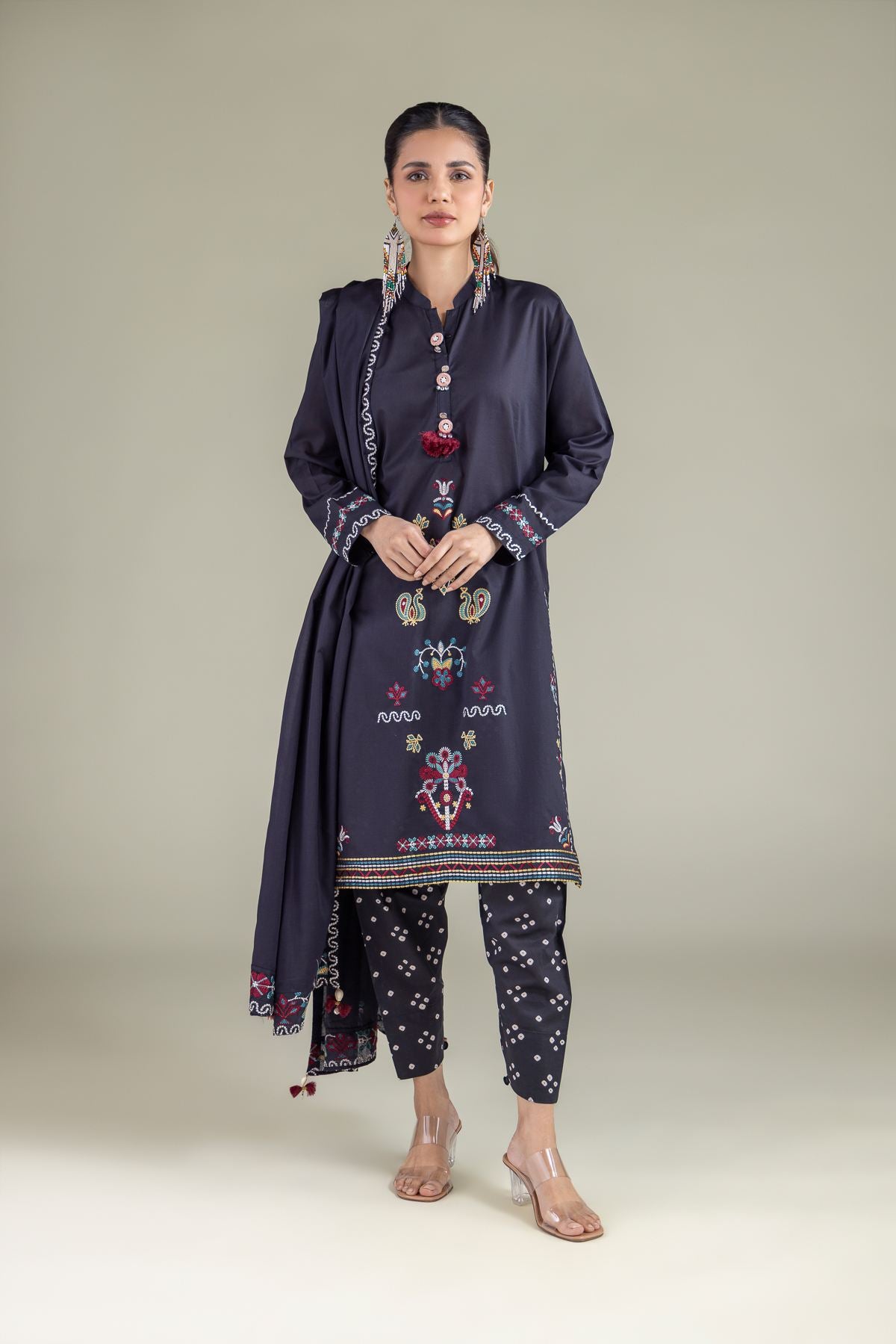 Geometric Draped Dupatta