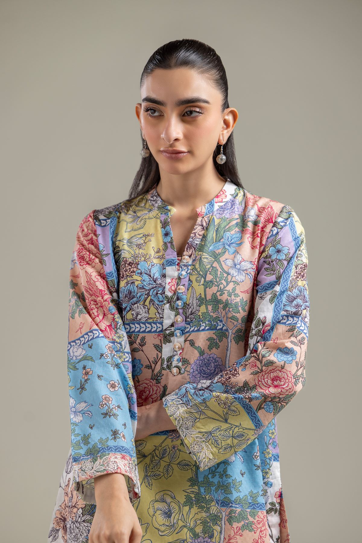 Button-Down Cotton Kurta