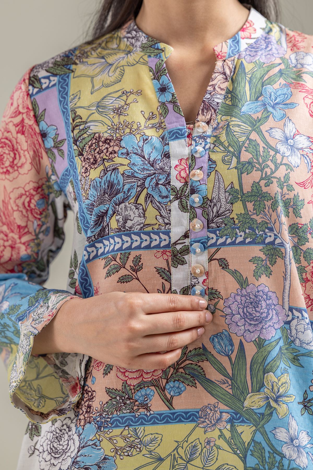 Button-Down Cotton Kurta