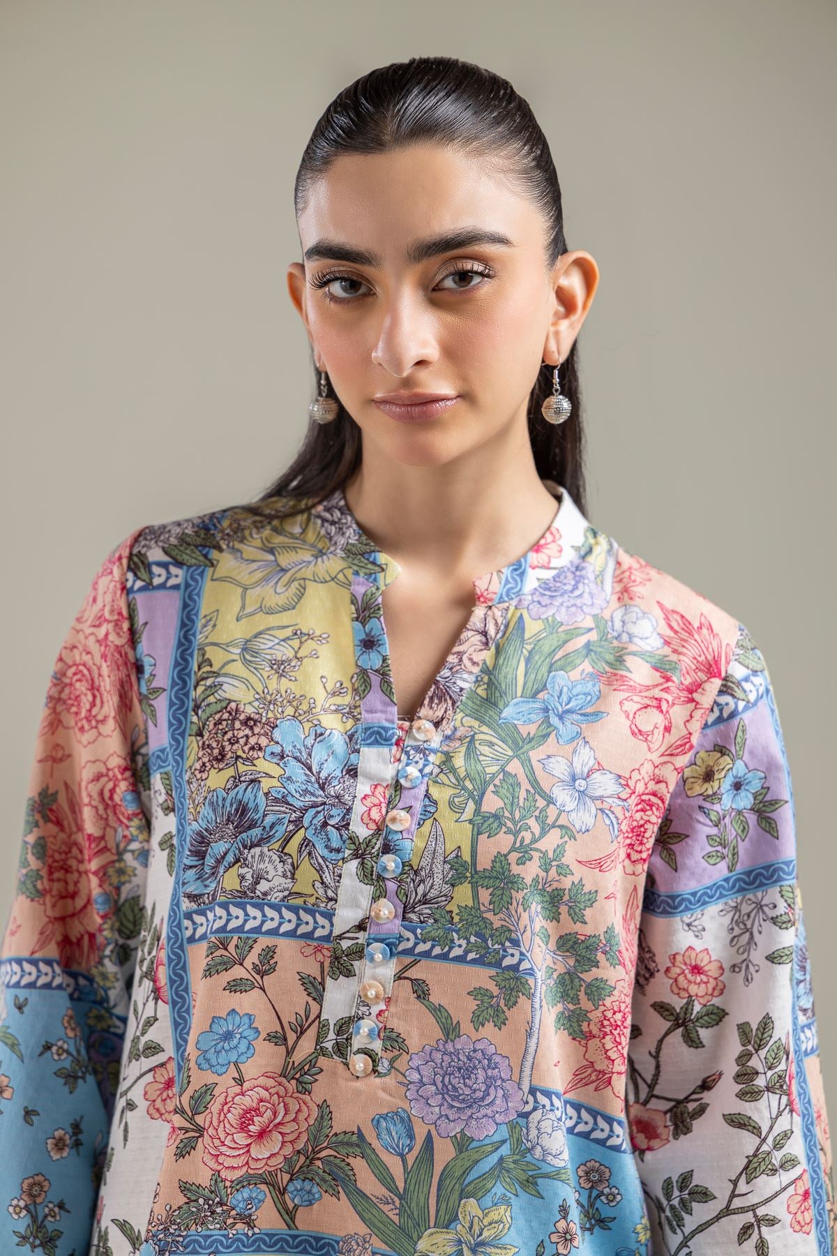 Button-Down Cotton Kurta