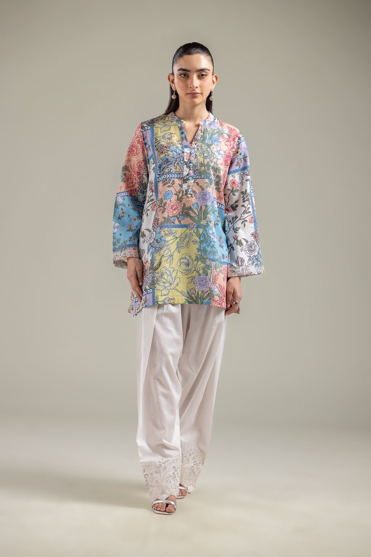 Button-Down Cotton Kurta