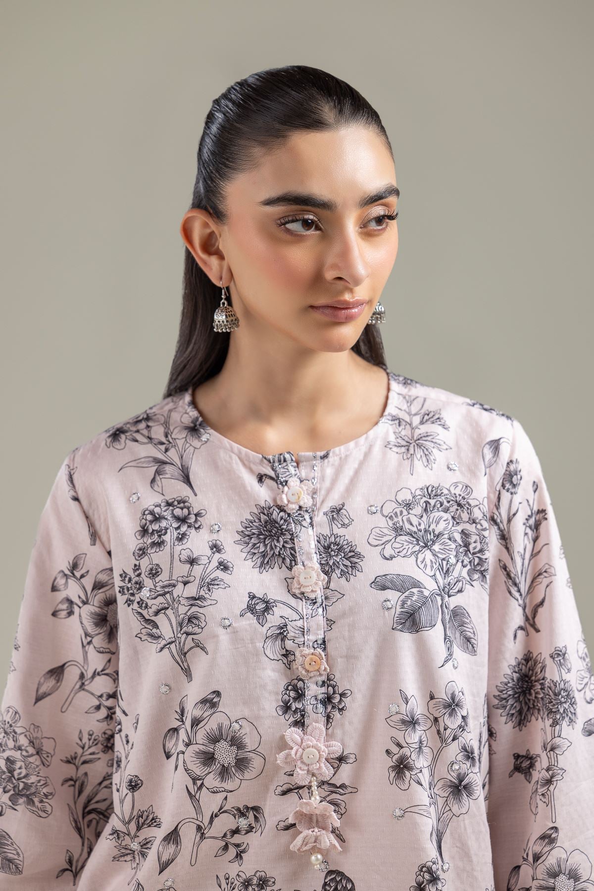 Pink Cotton Kurta