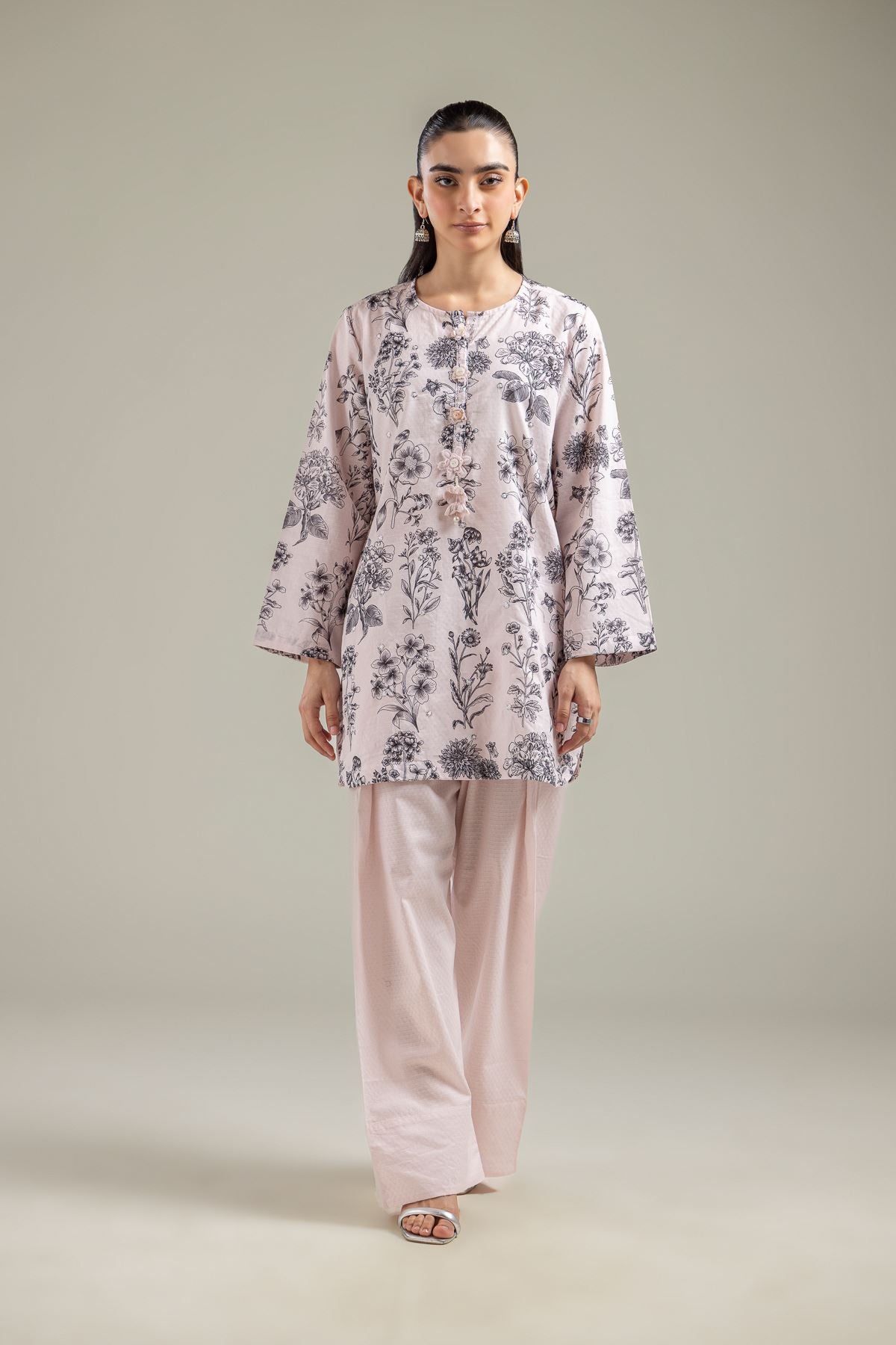 Pink Cotton Kurta