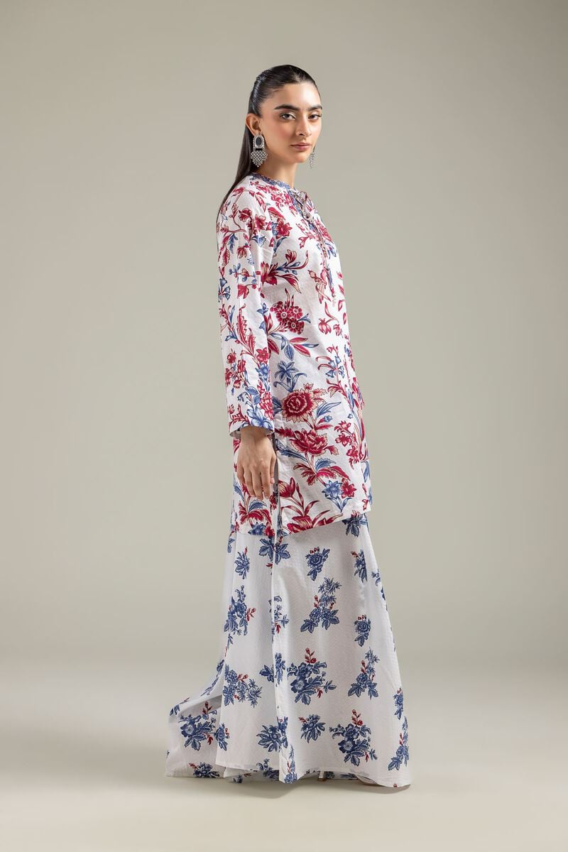 White Floral Pants