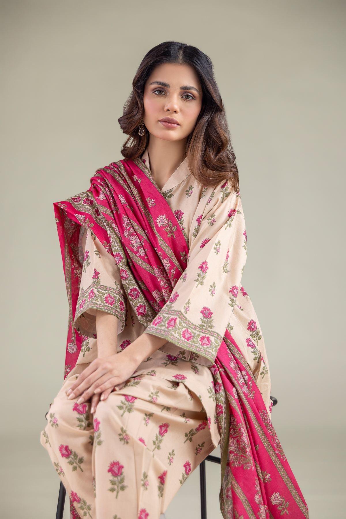 Striped Tassel Dupatta