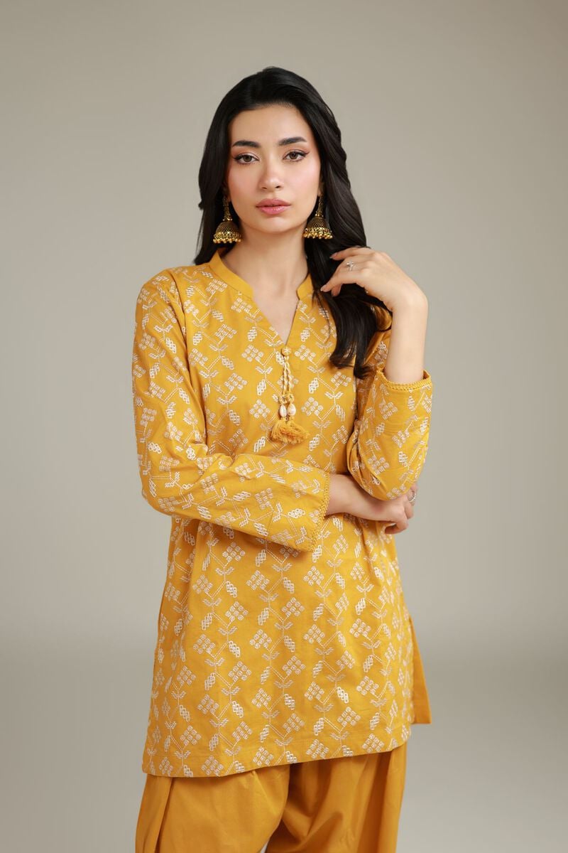 Cambric V-Neck Kurta