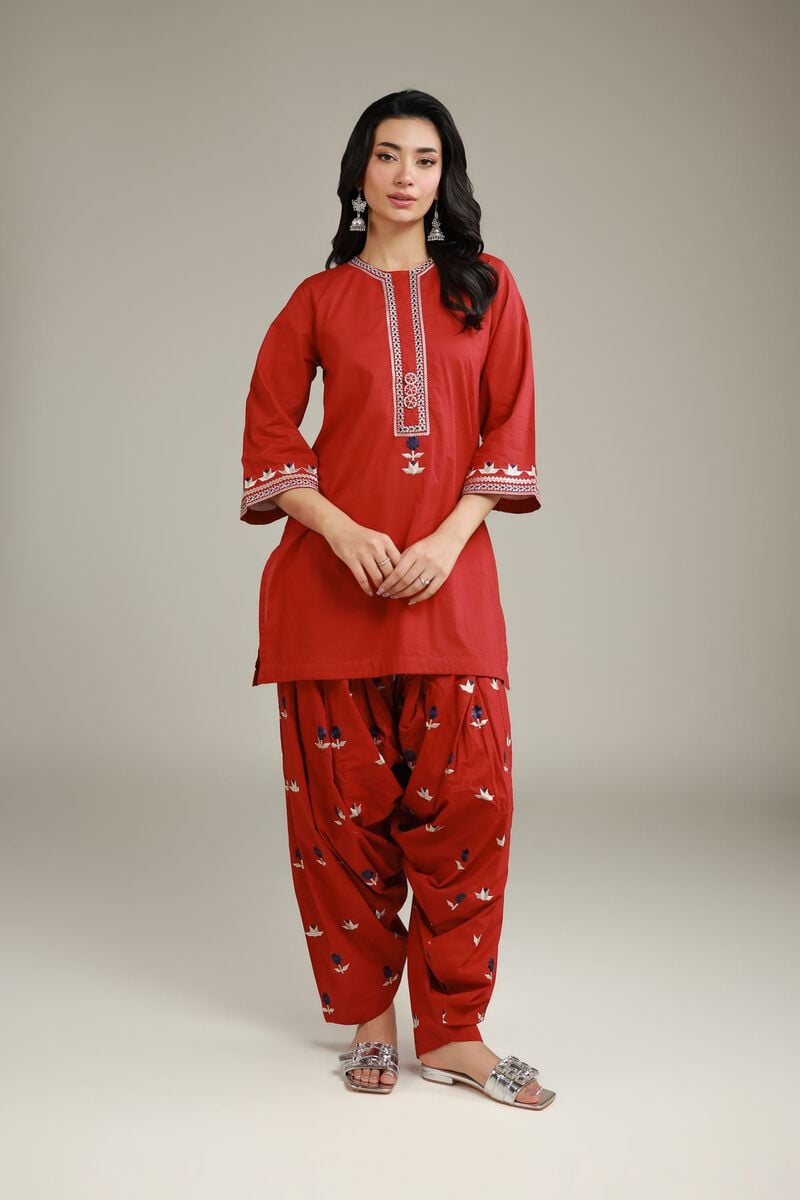 Red Cambric Kurta