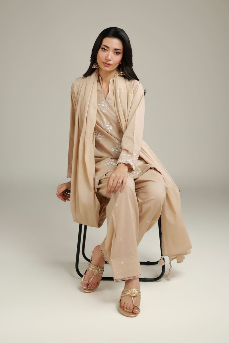Beige Cambric Shalwar