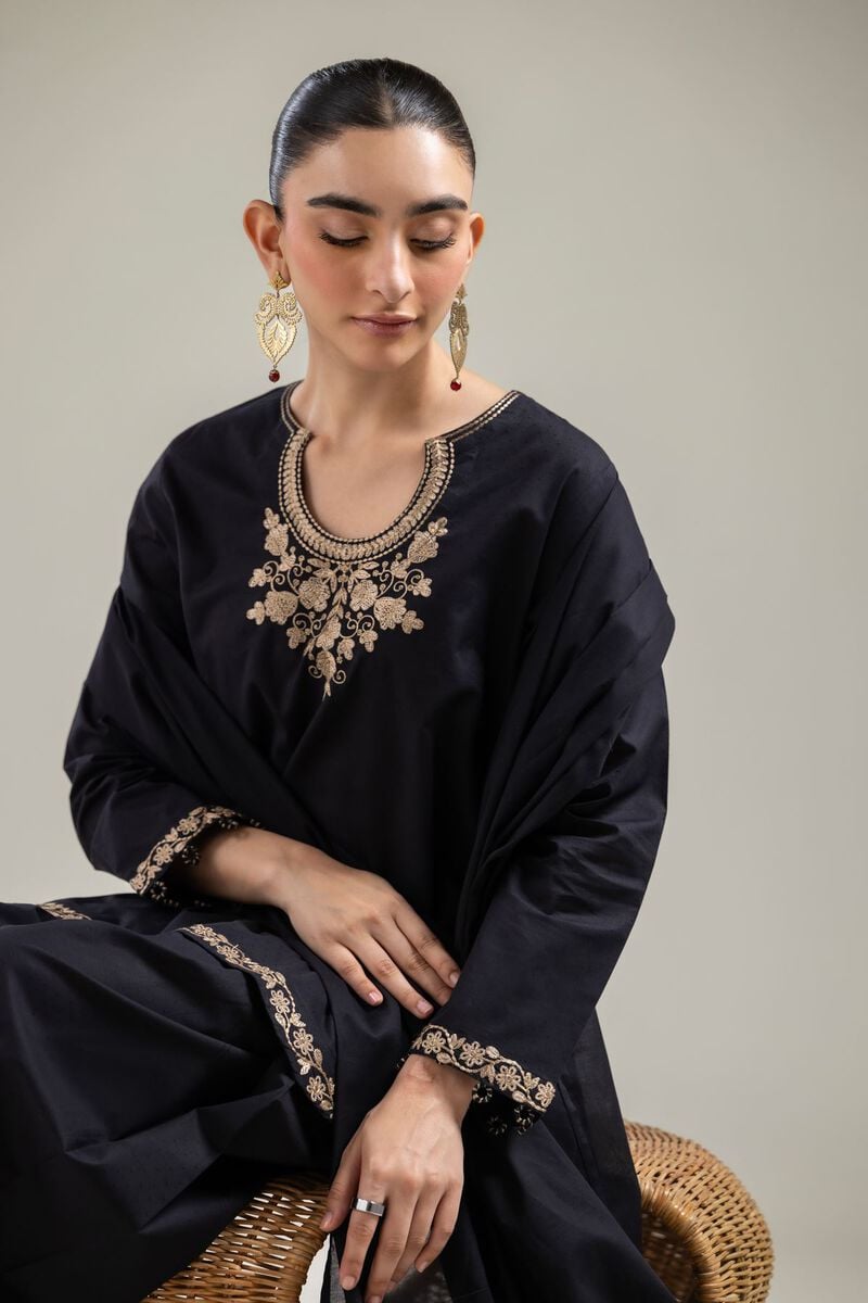 Solid Black Shalwar
