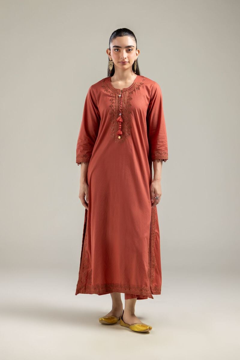 Rust Cotton Pants