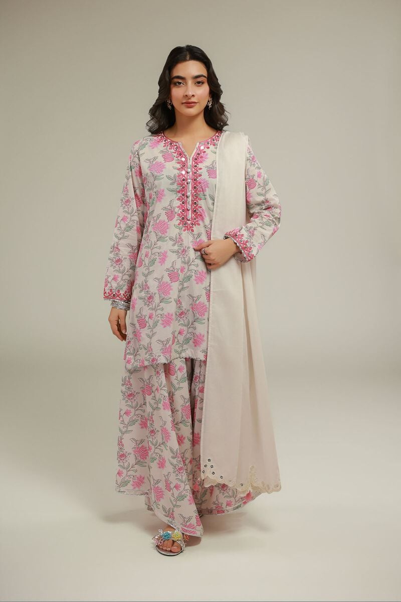 Cotton Floral Pants