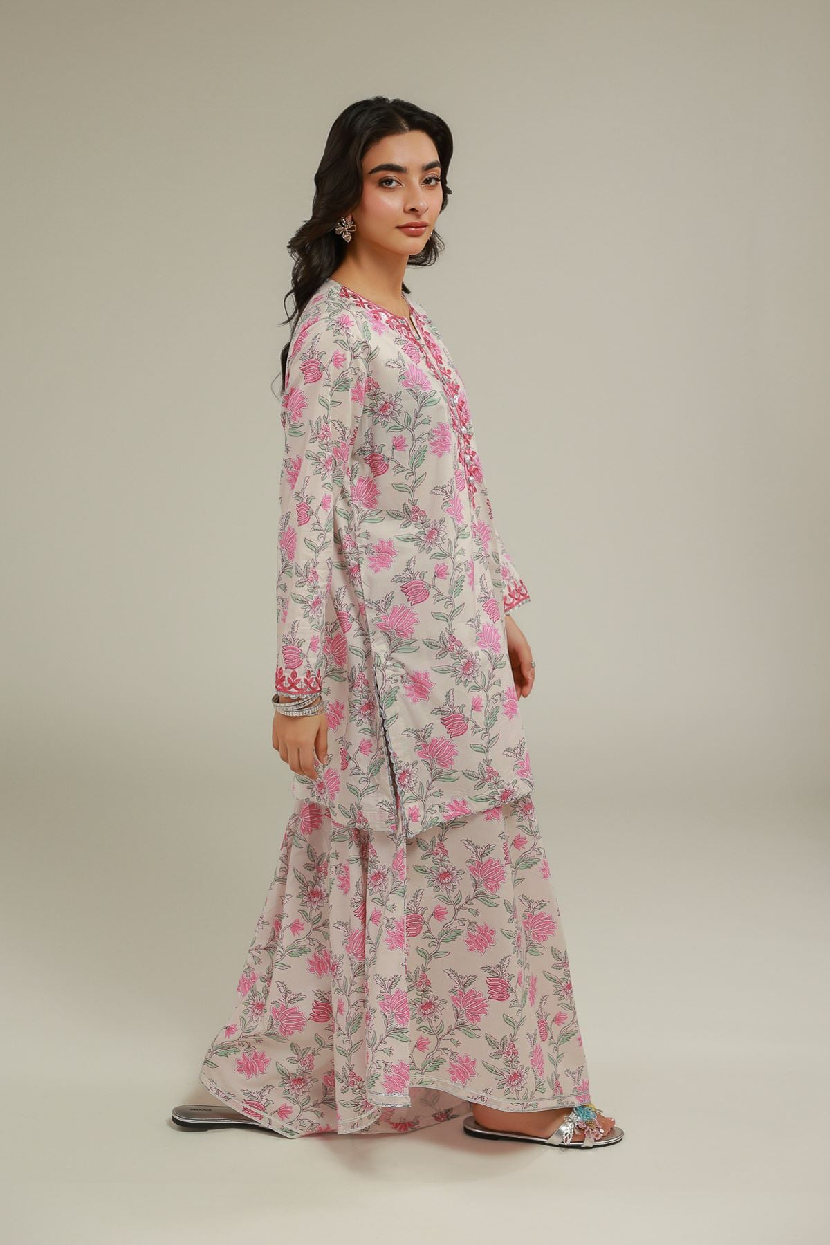 Cotton Floral Pants