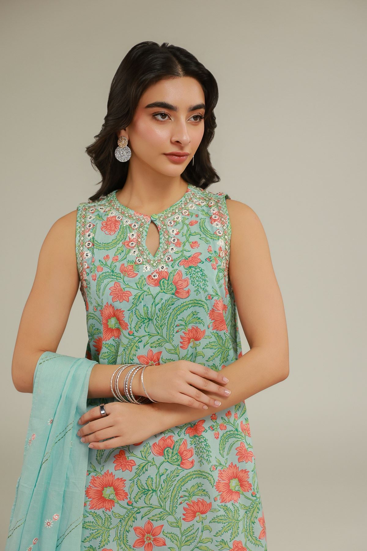 Embroidered Floral Dupatta