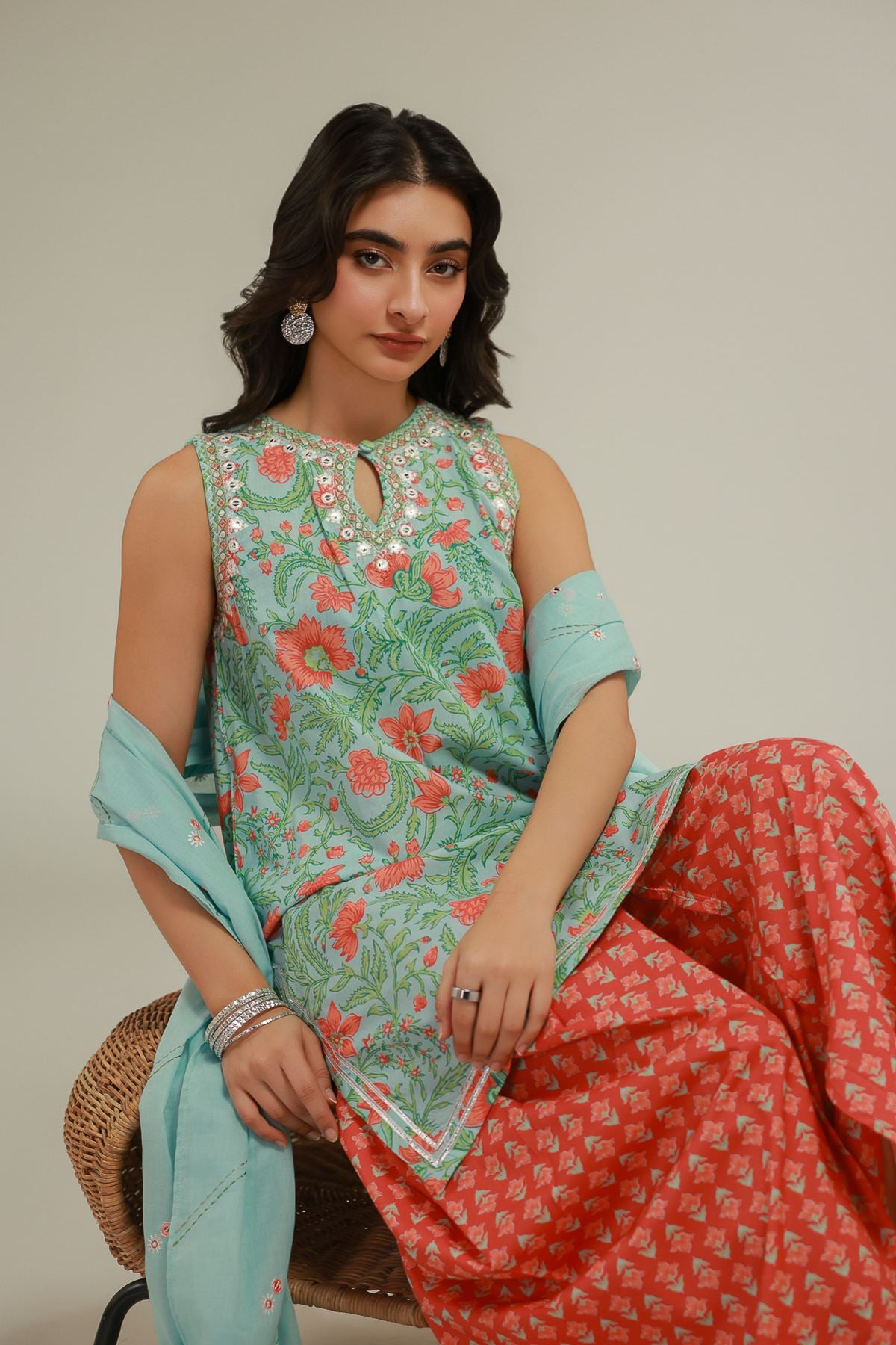 Embroidered Floral Dupatta