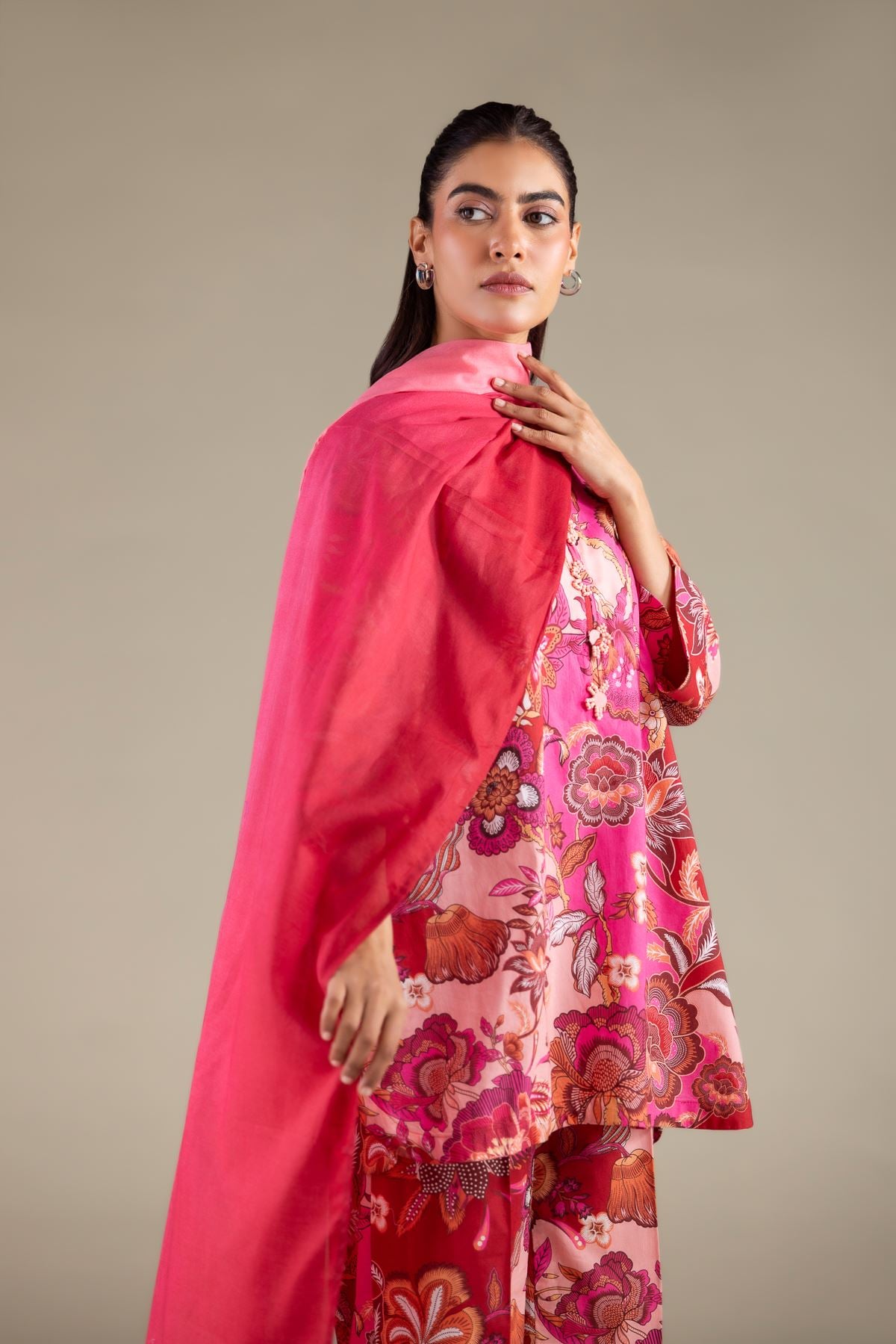 Floral Keyhole Kurta