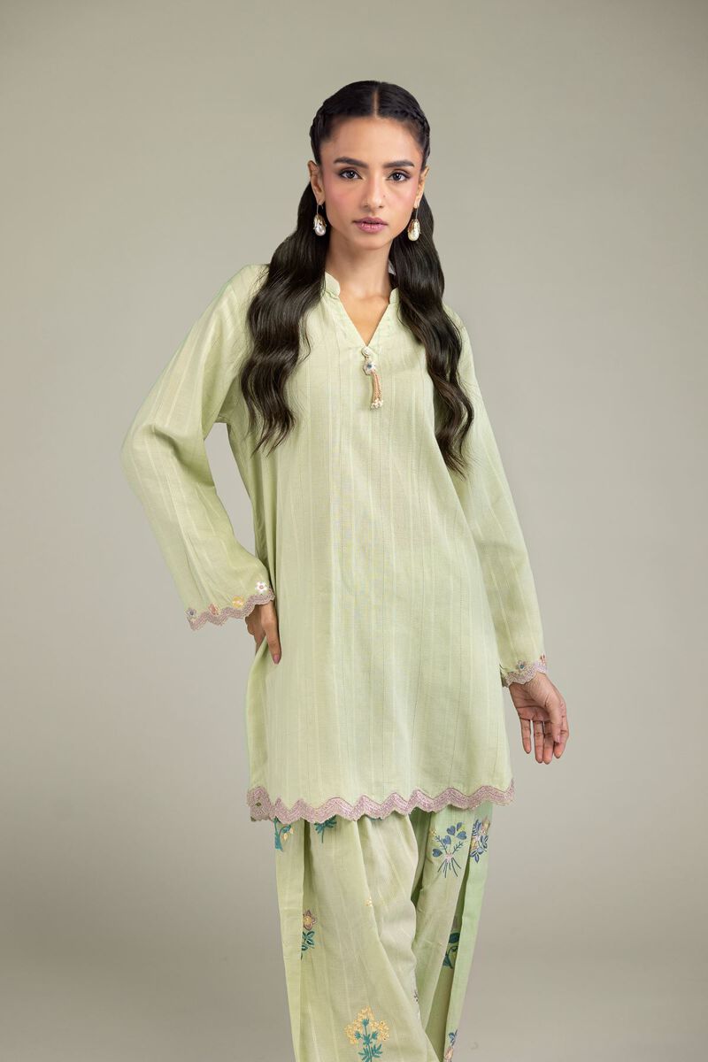 Cotton Band-Collar Kurta