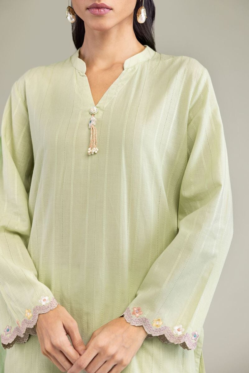 Cotton Band-Collar Kurta