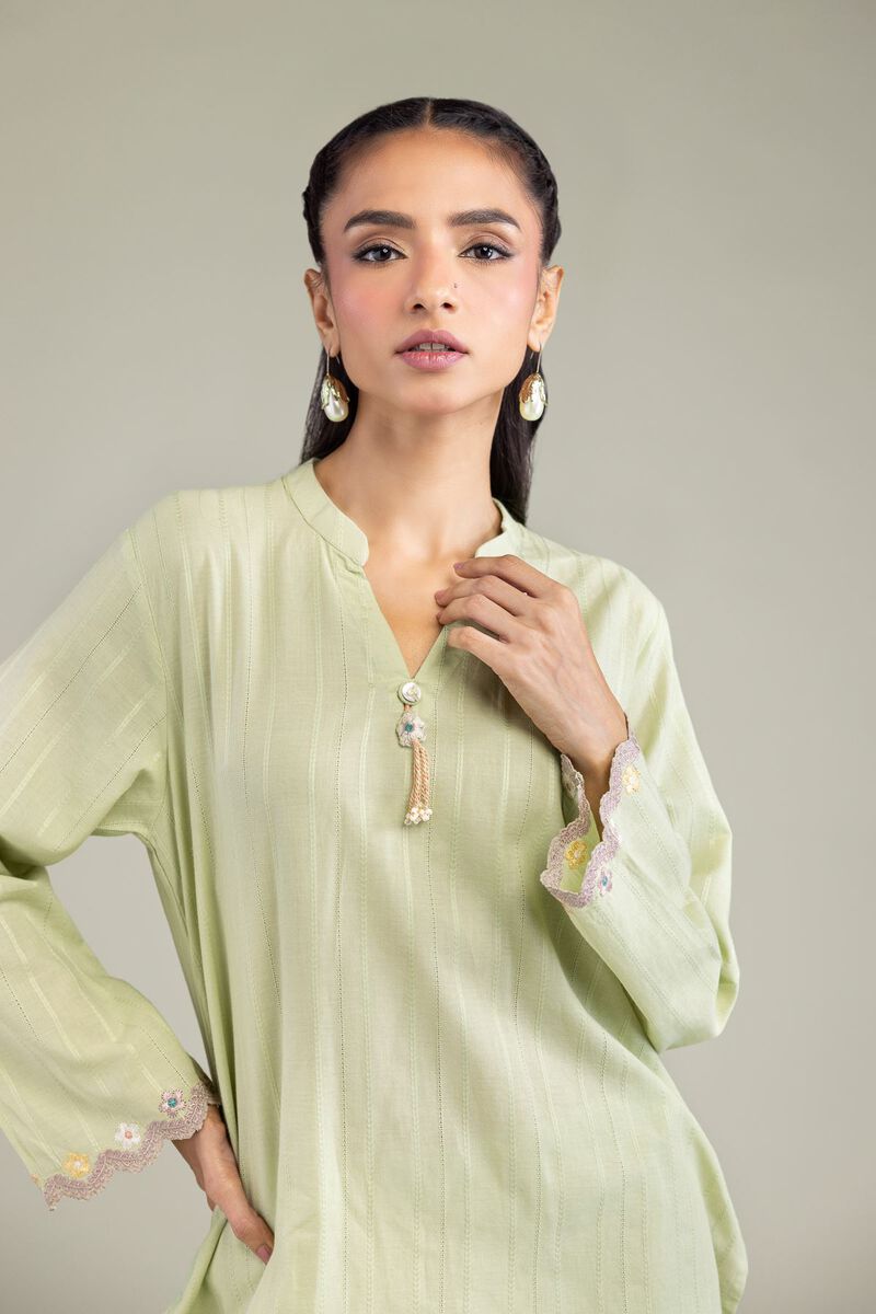 Cotton Band-Collar Kurta