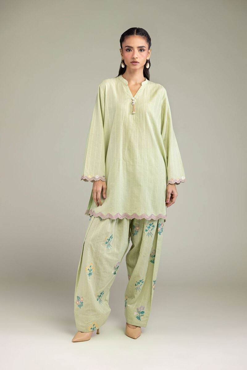 Cotton Band-Collar Kurta