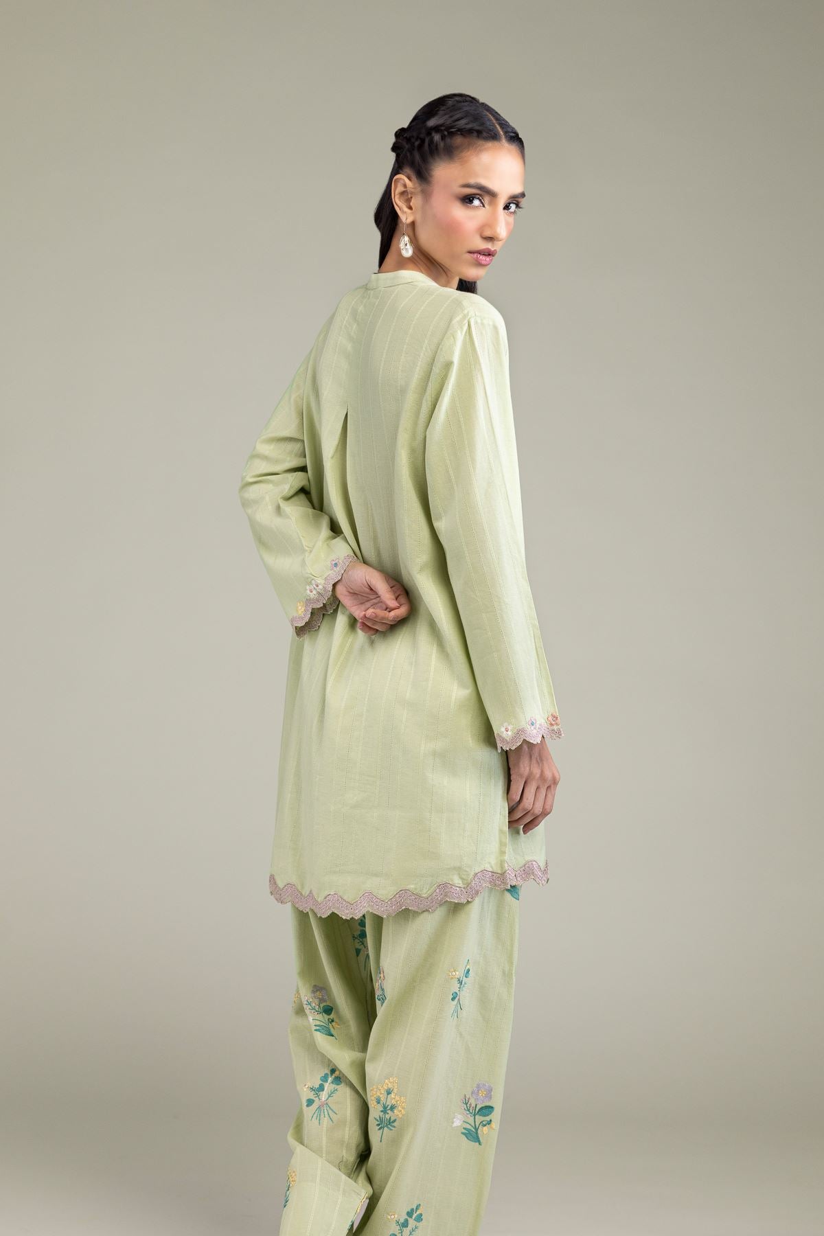 Cotton Band-Collar Kurta