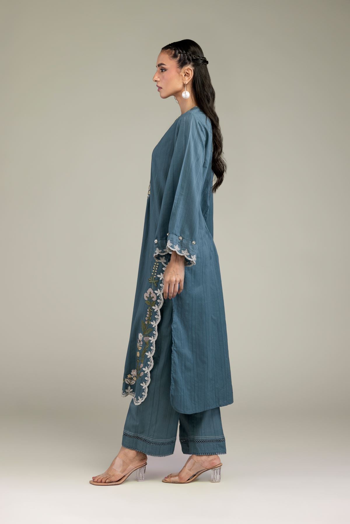 Blue Cotton Pants