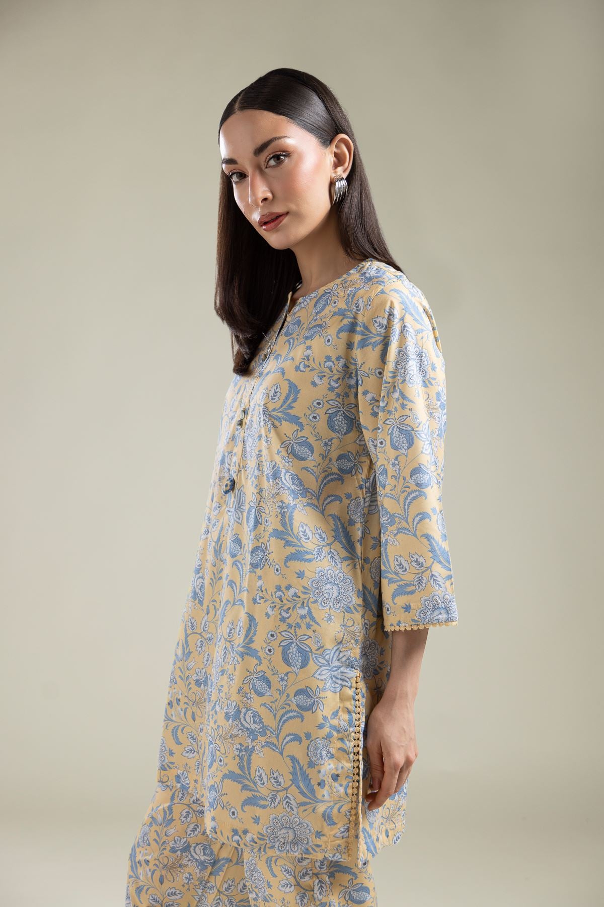 Floral Cotton Kurta