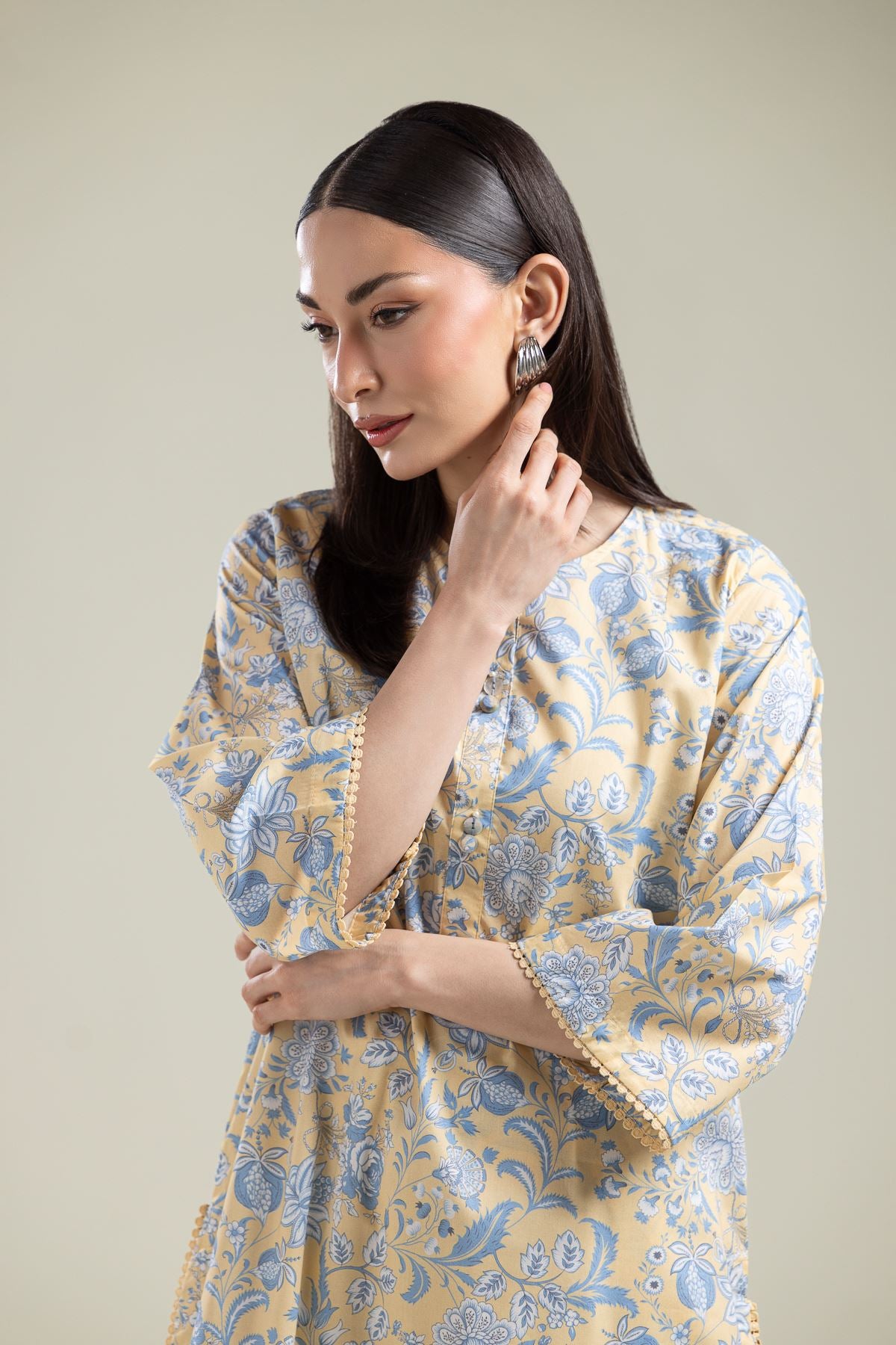 Floral Cotton Kurta