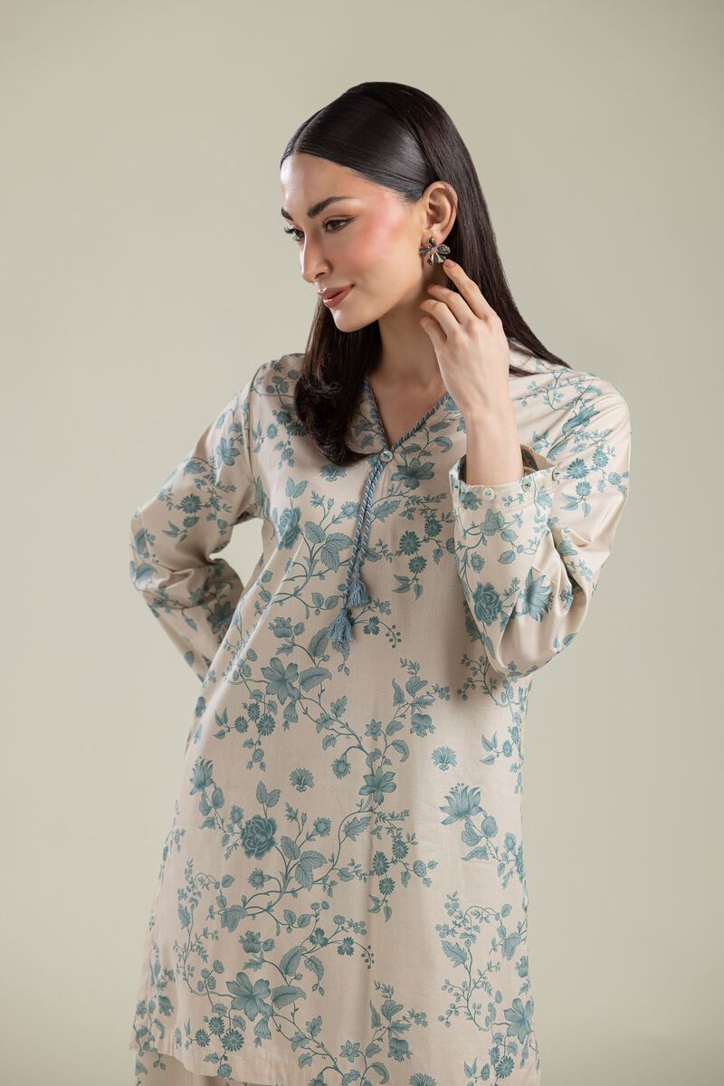 Floral V-Neck Kurta