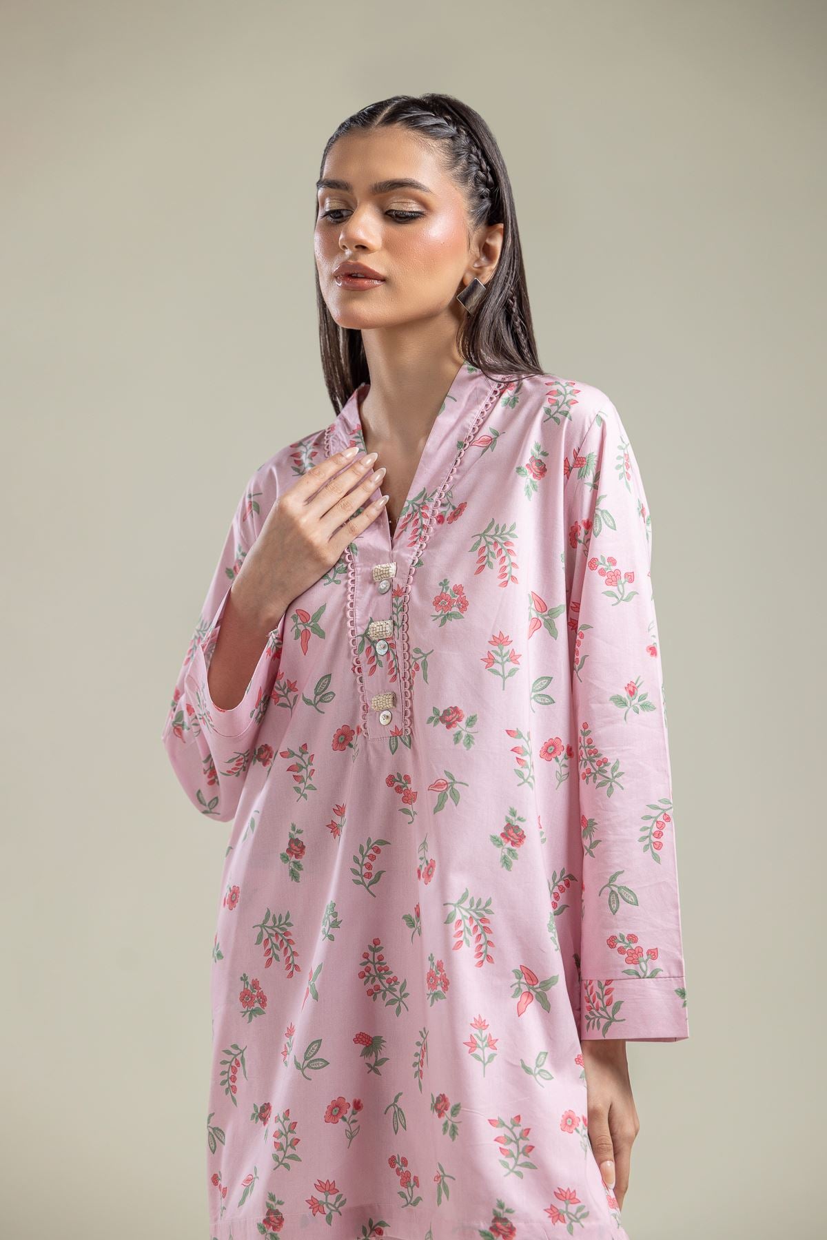 Floral Pink Kurta