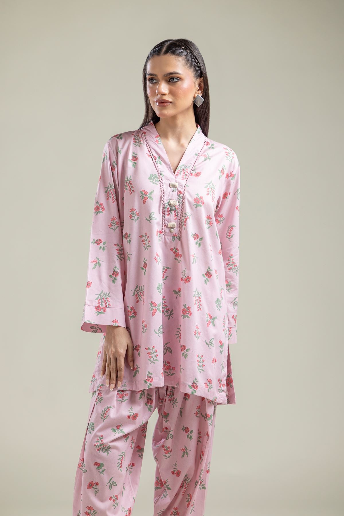 Floral Pink Kurta