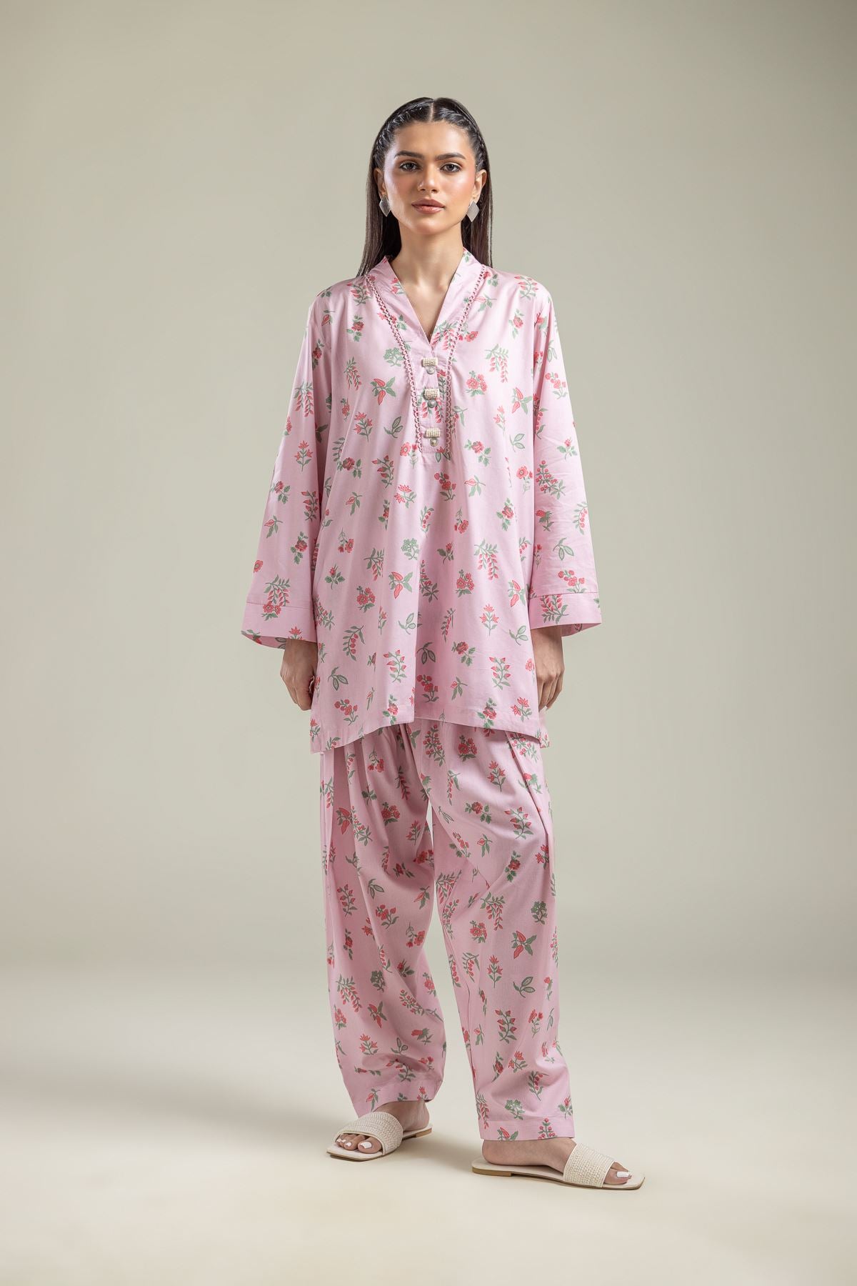 Floral Pink Kurta