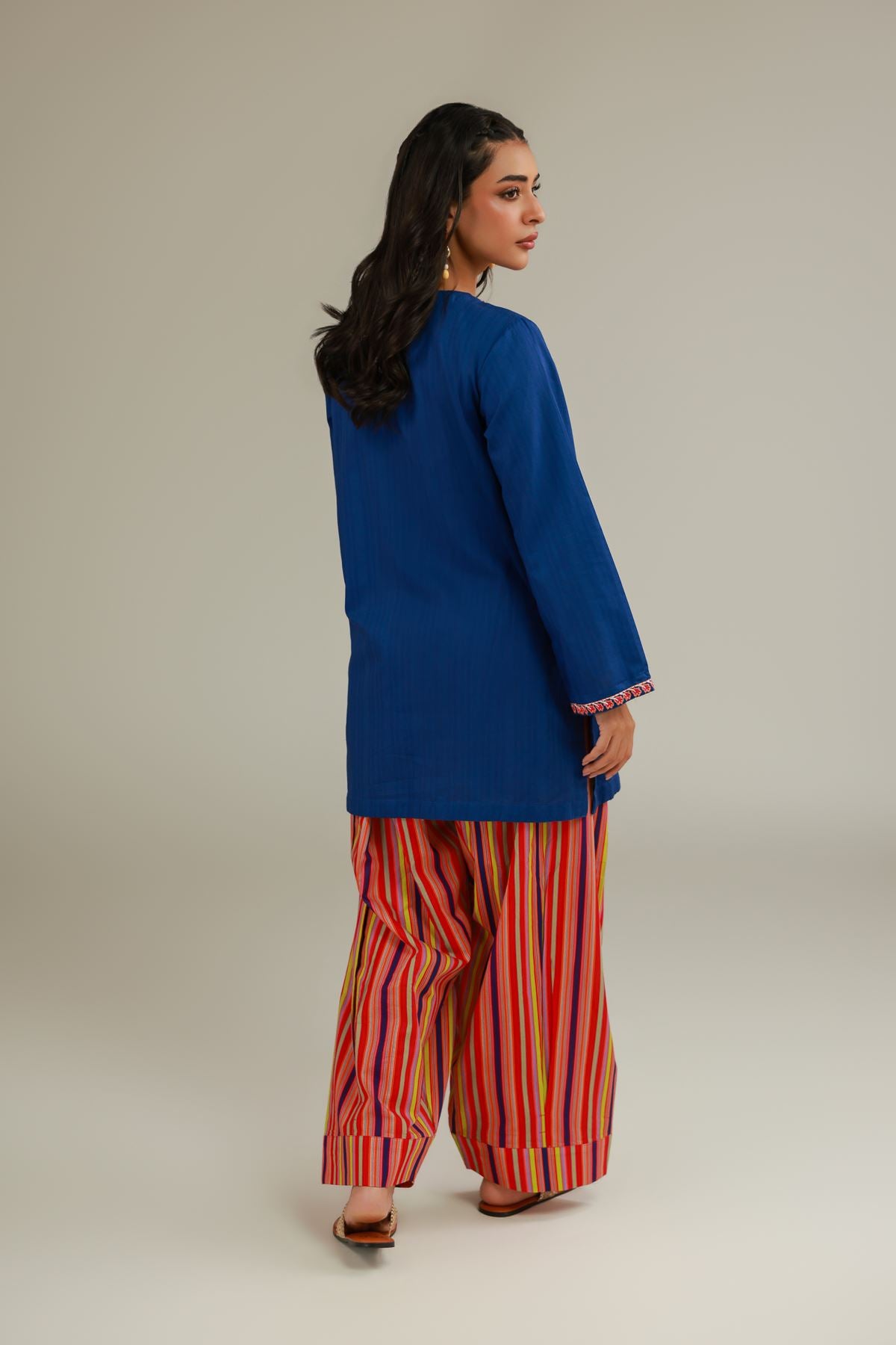 Solid Blue Kurta