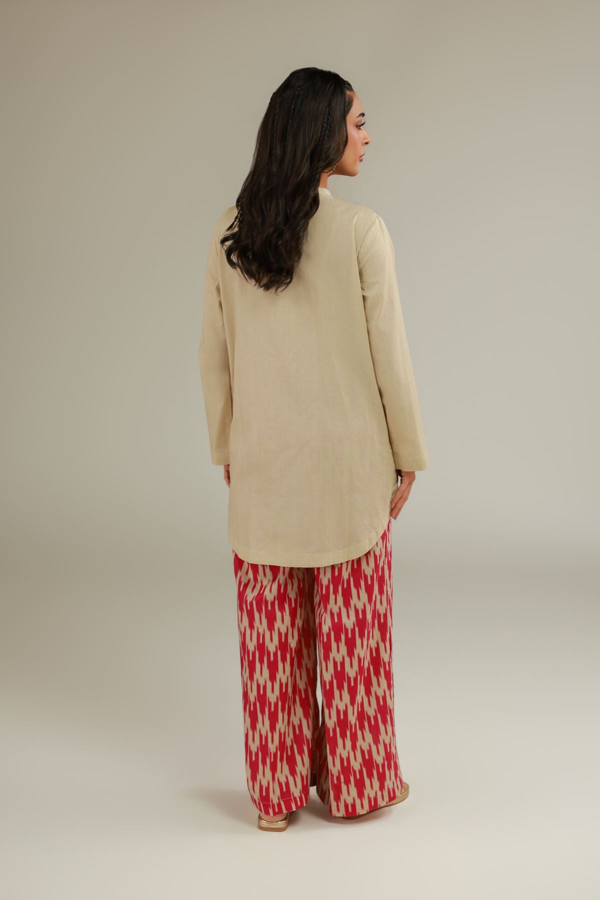 Floral Beige Kurta