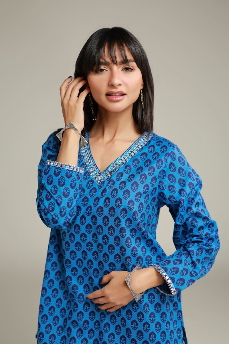 Short Blue Kurta