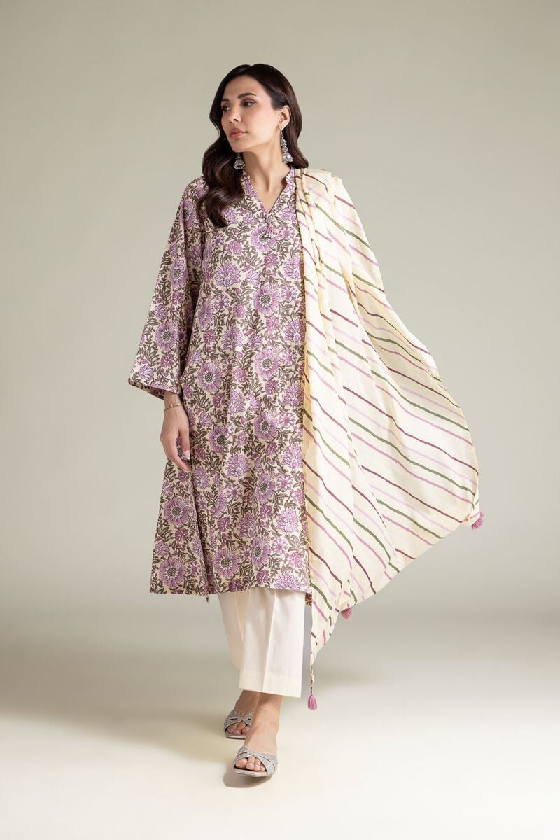 Lawn Striped Dupatta