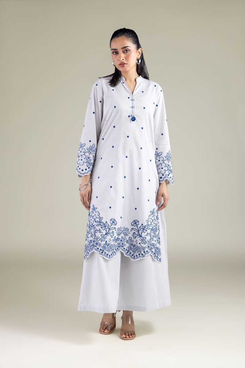 Floral V-Neck Kurta