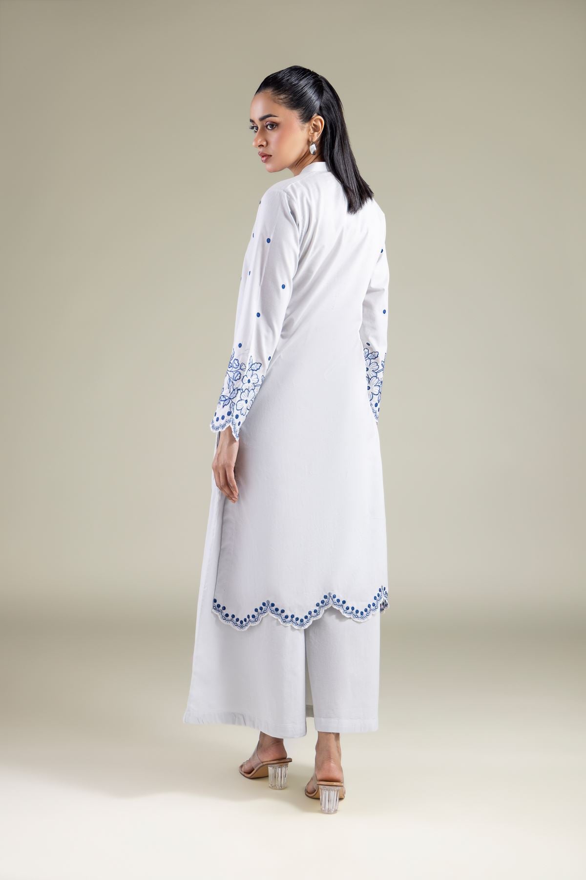 Floral V-Neck Kurta